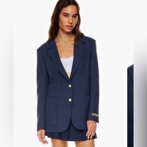 Aritzia Sunday Best Navy Blazer